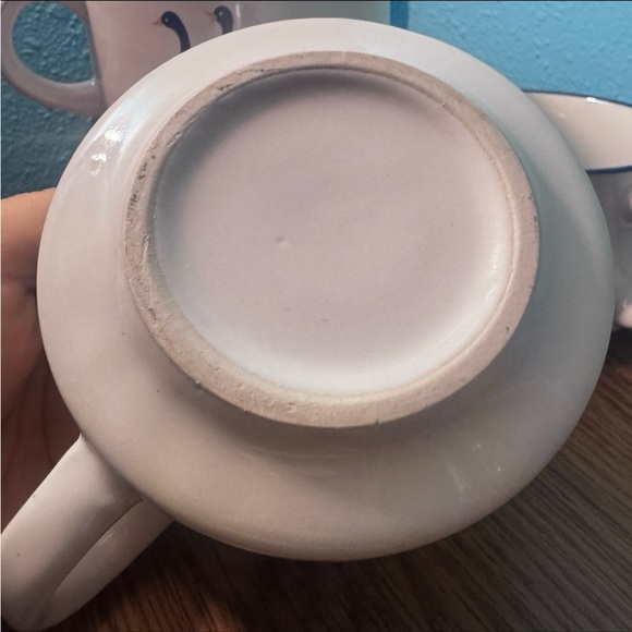 Vintage 80s Blue Goose Stacking Soup Mugs | Set of 4 - Picture 8 of 12